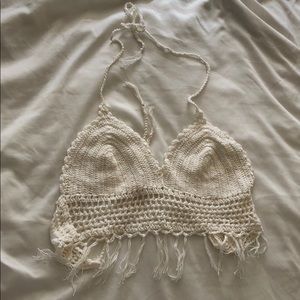 White crochet top